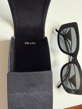 Prada Black Frame Sunglasses with Black Case